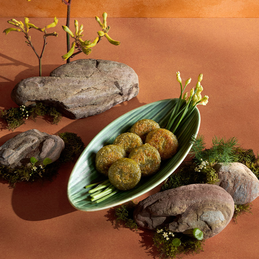 Bánh ngải cứu áp chảo