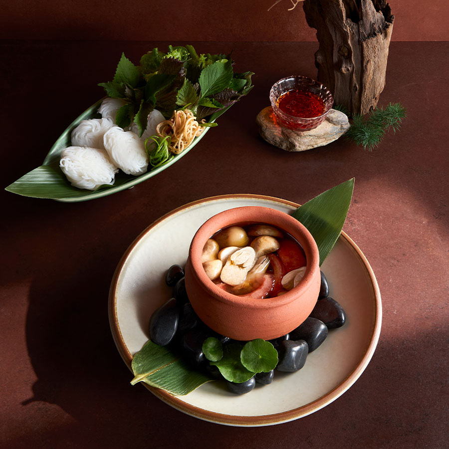 Bún nấm nguội