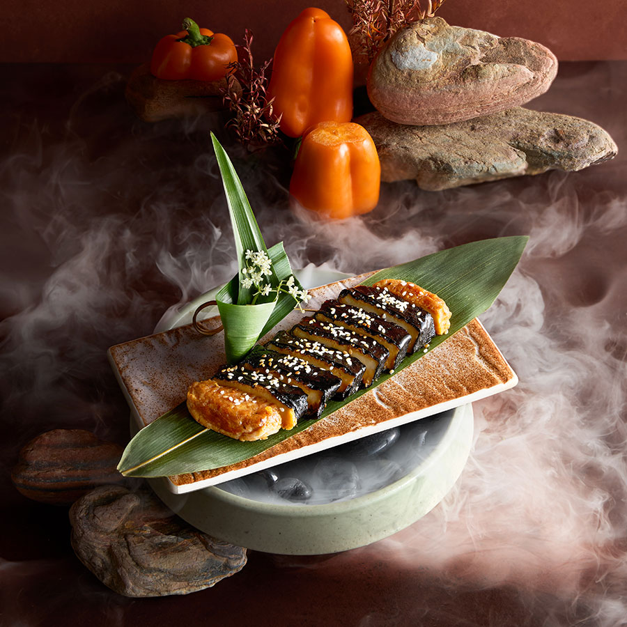 khoai sọ bọc rong nướng 