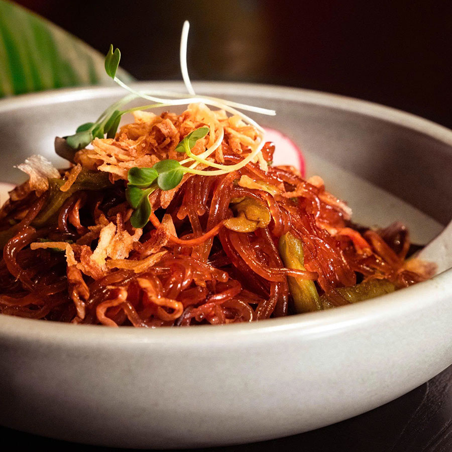 mỳ xào rau tiến vua