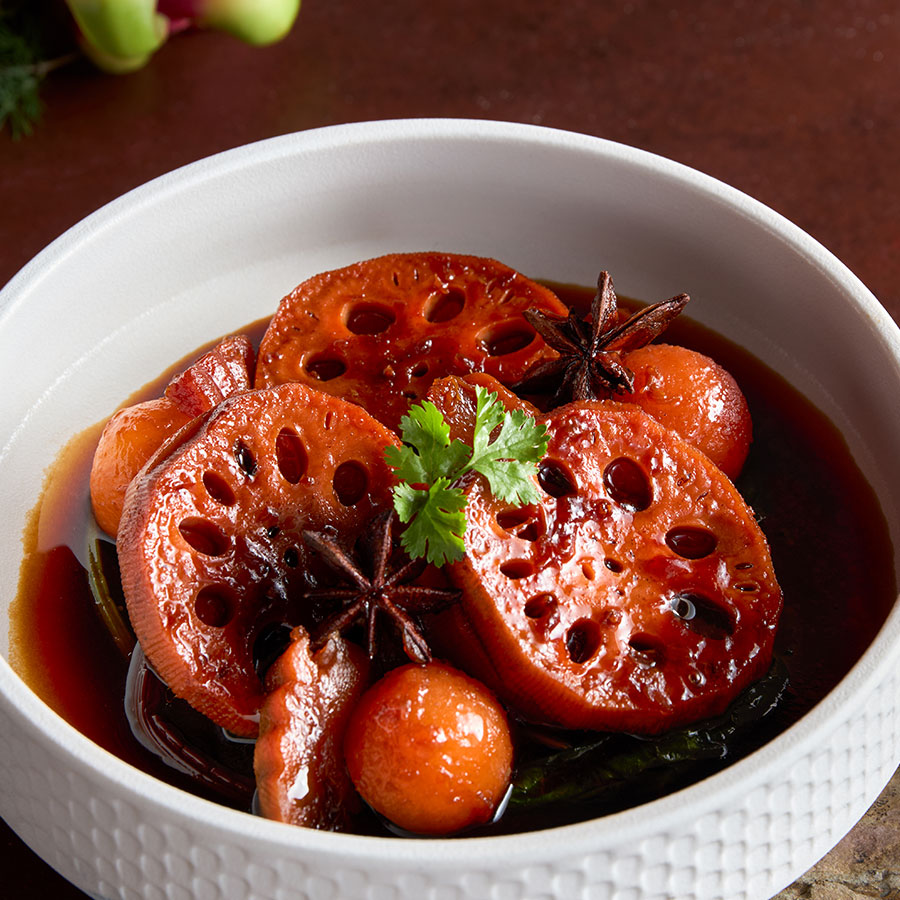 rau củ om nấm đông trùng