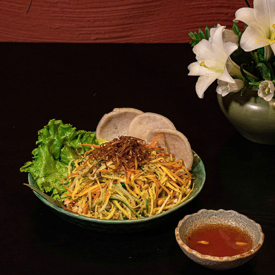 gỏi xoài chua cay